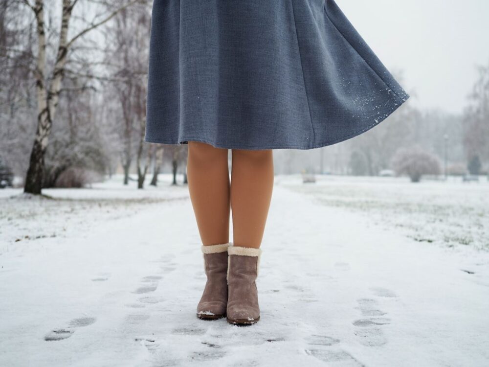 buty do sukienki zimą